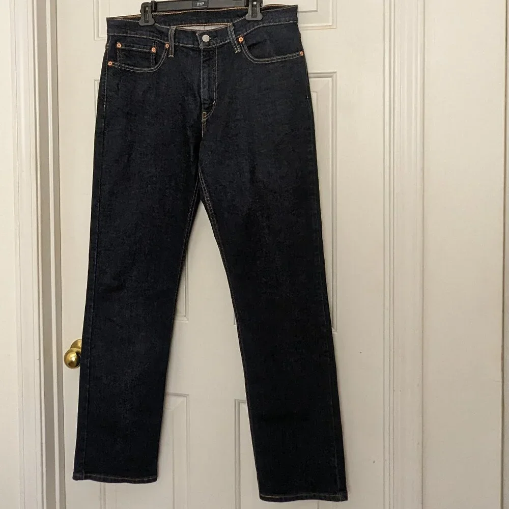 Levi's 514 Jeans Men's Stretch Straight Fit Size 34 X 34 Blue